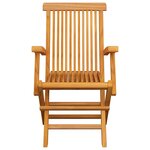 vidaXL Chaises de jardin avec coussins bleu royal lot de 6 Bois teck