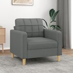 vidaXL Fauteuil Gris foncé 60 cm Tissu