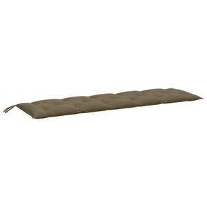 vidaXL Coussin de banc de jardin taupe mélangé 180x50x7 cm tissu
