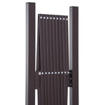 Barrière extensible rétractable barrière de sécurité 250L x 31l x 104H cm alu métal chocolat