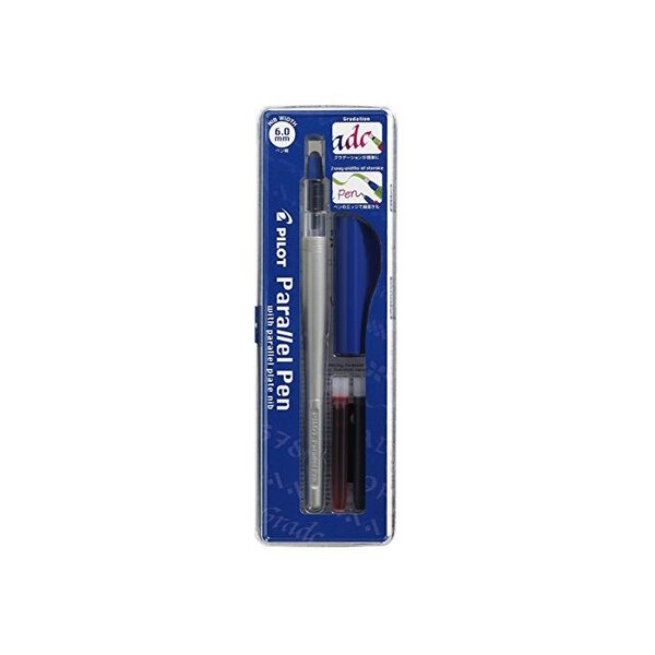 Coffret Stylo plume Calligraphique Parallel Pen Corps Bleu Plume Extra Large 6 mm PILOT