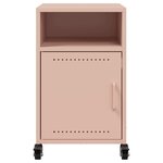 vidaXL Tables de chevet 2 Pièces rose 36x39x59 cm acier