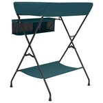 vidaXL Table à langer Vert Fer
