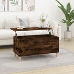 vidaXL Table basse Chêne fumé 90x44 5x45 cm Bois d'ingénierie