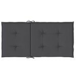 vidaXL Coussins de chaise à dossier bas lot de 4 anthracite mélangé