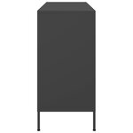 vidaXL Buffet noir 100 5x39x79 cm acier laminé à froid