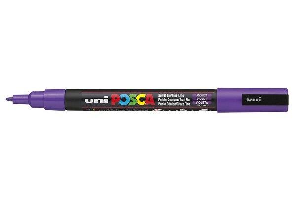 Marqueur pointe conique fine POSCA PC3M 0 9 - 1 3mm Violet x 6 POSCA