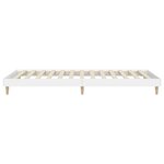 vidaXL Cadre de lit blanc 75x190 cm bois d'ingénierie