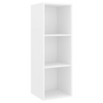 vidaXL Meubles TV muraux 2 Pièces Blanc Aggloméré