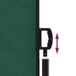 vidaXL Auvent latéral rétractable vert foncé 200x600 cm