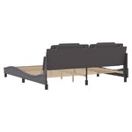 vidaXL Cadre de lit sans matelas gris 200x200 cm similicuir
