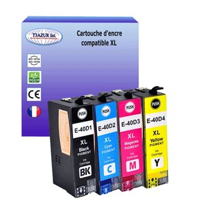 Lot de 4 Cartouches compatibles avec Epson SureColor SC-T3100M MFP T3100N remplace Epson T40D