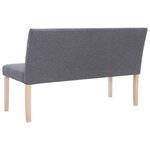 vidaXL Banc 139 5 cm Gris clair Polyester