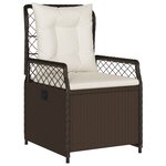vidaXL Ensemble de Salle à Manger de Jardin de 3 Pièces Marron Poly Rattan