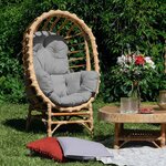 Fauteuil de jardin en osier NIKA marron