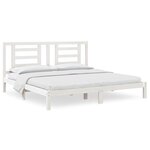 vidaXL Cadre de lit Blanc Bois de pin massif 200x200 cm