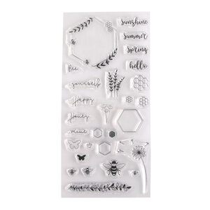 Clear Stamps - L'été des abeilles 97x205mm 28 motifs 1 feuille
