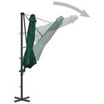 vidaXL Parasol avec base portable Vert