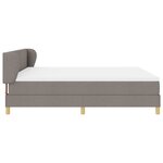 Lit Box Spring vidaXL avec Matelas en Taupe  180x200 cm  Tissu