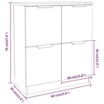 vidaXL Buffets 2 Pièces Noir 60x30x70 cm Bois d'ingénierie
