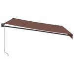 vidaXL Auvent manuel rétractable marron 400x300 cm