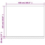 vidaXL Tissu de remplacement pour auvent rayures rouges et blanches