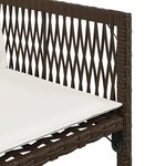 vidaXL Chaises de jardin avec coussins lot de 4 marron résine tressée