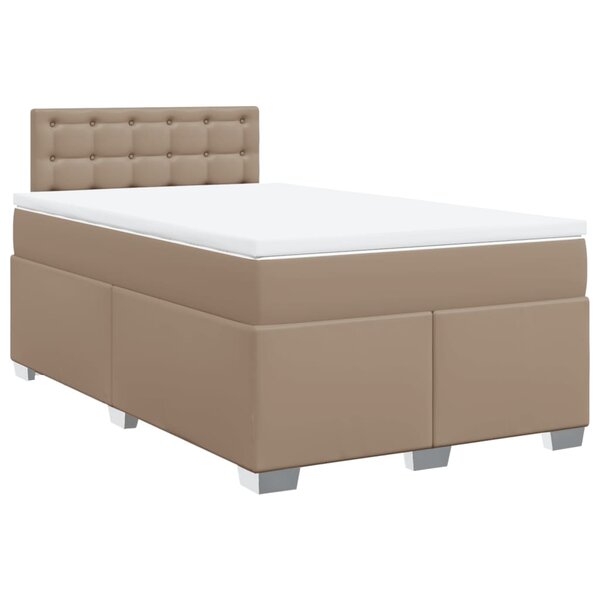 vidaXL Sommier à lattes de lit avec matelas Cappuccino 140x200 cm