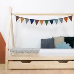 Lit tipi enfant NAKANA 120 x 190 beige