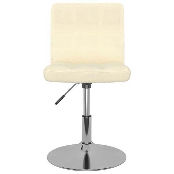 vidaXL Chaise pivotante de salle à manger Crème Tissu