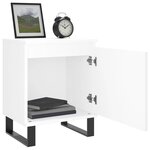 vidaXL Tables de chevet 2 Pièces blanc 40x30x50 cm bois d'ingénierie