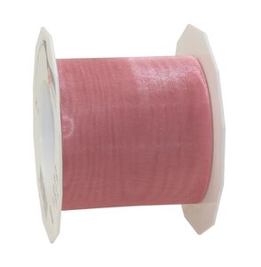 Organza sheer 25-m-rouleau 72 mm rose