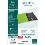 Paquet De 100 Sous-chemises Rock''s 80 - 22x31cm - Rose - Exacompta