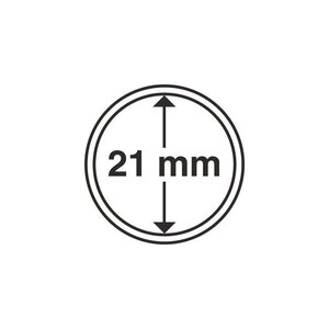 Capsules rondes 21mm pour monnaies de collection.