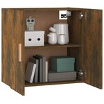 vidaXL Armoire murale Chêne fumé 60x30x60 cm Bois d'ingénierie