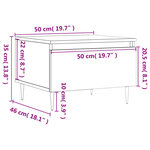 vidaXL Tables basses 2 Pièces gris béton 50x46x35 cm bois d'ingénierie