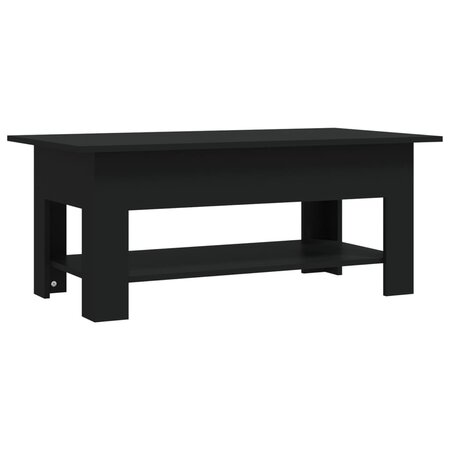 vidaXL Table basse Noir 102x55x42 cm Aggloméré