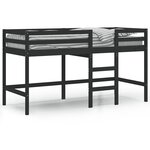 vidaXL Lit mezzanine enfants échelle 90x200 cm bois pin massif