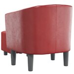 vidaXL Fauteuil cabriolet avec repose-pied rouge bordeaux similicuir