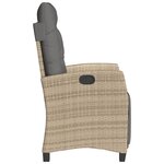 vidaXL Chaises inclinables de jardin lot de 2 avec repose-pied rotin