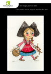 Lot de 6 cartes postales - ma p'tite alsacienne - dessins katia schmitt
