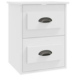vidaXL Tables de chevet murales 2 Pièces blanc 41 5x36x53 cm