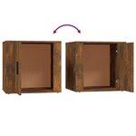 vidaXL Tables de chevet 2 Pièces Chêne fumé 50x39x47 cm