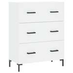 vidaXL Buffet haut Blanc 69 5x34x180 cm Bois d'ingénierie
