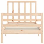 vidaXL Cadre de lit et tête de lit 100x200 cm bois massif