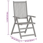 vidaXL Chaises inclinables de jardin lot de 2 et coussins bois acacia