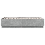 vidaXL Cadre de lit avec lumières LED gris béton 75x190 cm