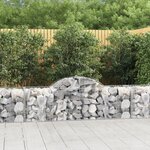 vidaXL Paniers à gabions arqués 25 Pièces 200x50x60/80 cm fer galvanisé