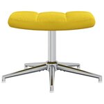 vidaXL Chaise de relaxation avec tabouret Jaune moutarde Velours