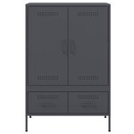 vidaXL Buffet haut anthracite 68x39x101 5 cm acier laminé à froid